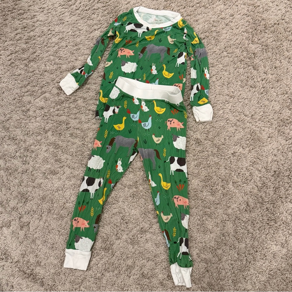 Little Sleepies Green Animal Print PJ Set - 18-24 Months
